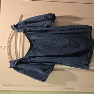 Lane Bryant square neck jean shirt 👕 size 22